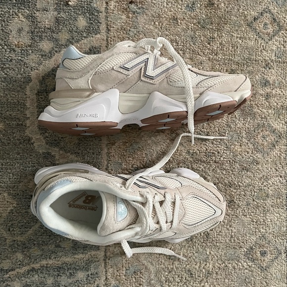 New Balance Cream and White Sneakers